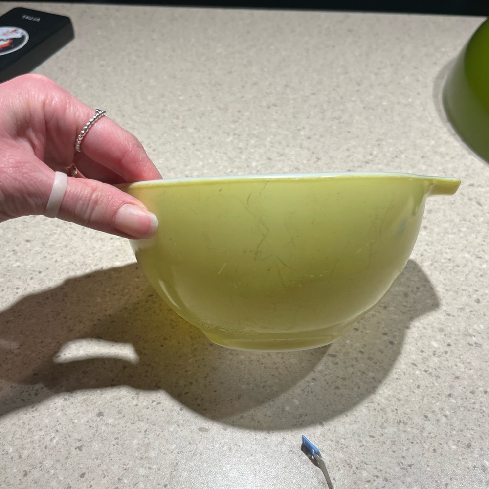 Vintage Pyrex Lemon Yellow Mixing Bowl